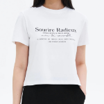 8 seconds Lettering Short Sleeve T-Shirt — White