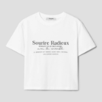 8 seconds Lettering Short Sleeve T-Shirt — White