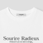 8 seconds Lettering Short Sleeve T-Shirt — White