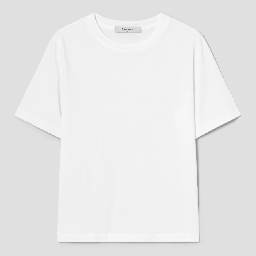 8 seconds 20s Supima Relax Fit T-Shirt — White