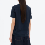 8 seconds Lettering Short Sleeve T-Shirt — Navy