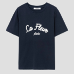 8 seconds Lettering Short Sleeve T-Shirt — Navy