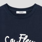 8 seconds Lettering Short Sleeve T-Shirt — Navy