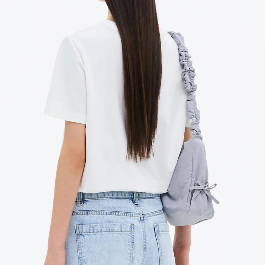 8 seconds Lettering Short Sleeve T-Shirt — White