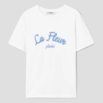 8 seconds Lettering Short Sleeve T-Shirt — White