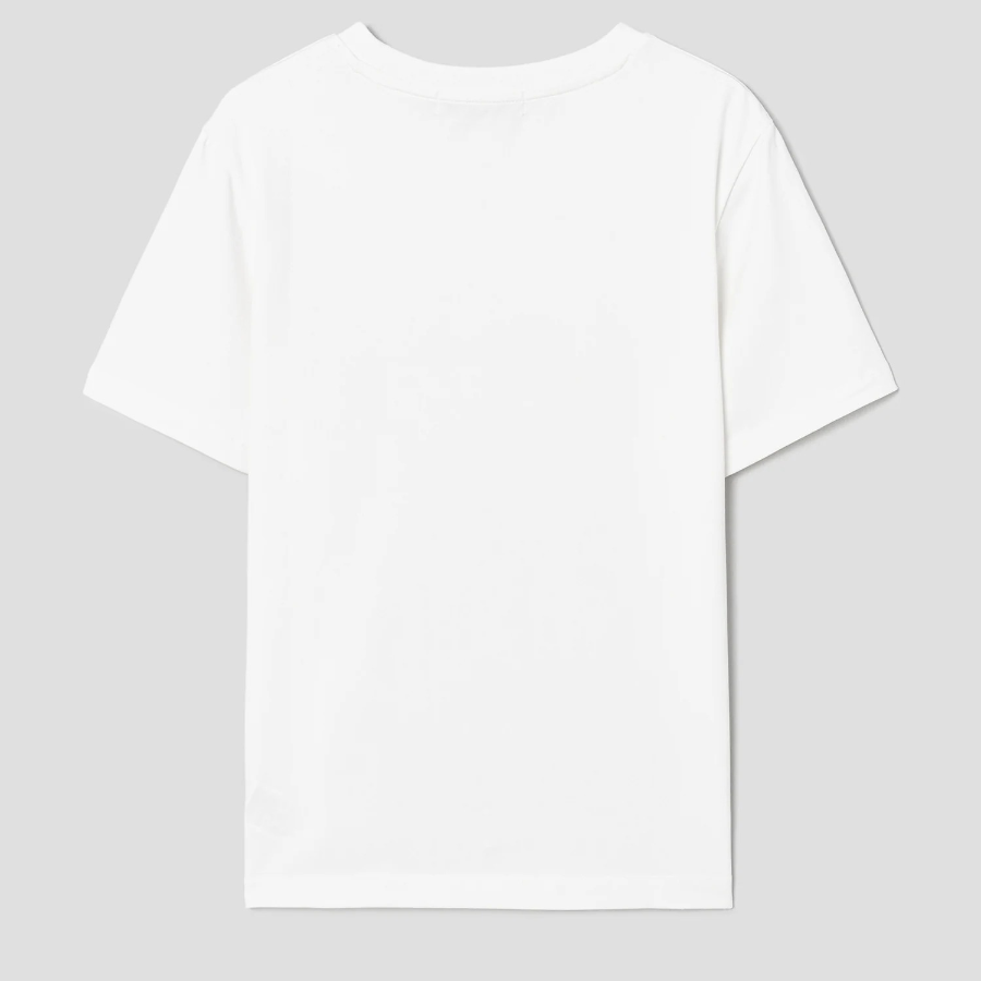 8 seconds Lettering Short Sleeve T-Shirt — White