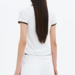 8 seconds Contrast Trim Cotton Ringer T-Shirt — Ivory