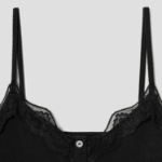 8 seconds Lace Ribbed Tank Top — Black