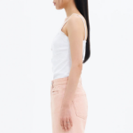 8 seconds Lace Ribbed Tank Top — White