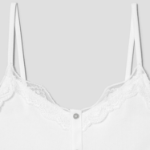 8 seconds Lace Ribbed Tank Top — White