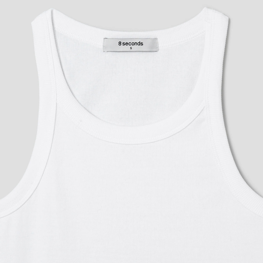 8 seconds Basic Tank Top — White