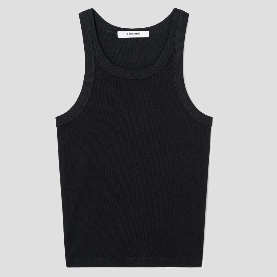 8 seconds Basic Tank Top  — Black