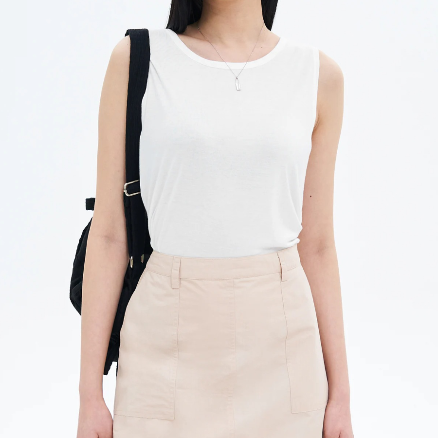 8 seconds Rayon Sleeveless — White
