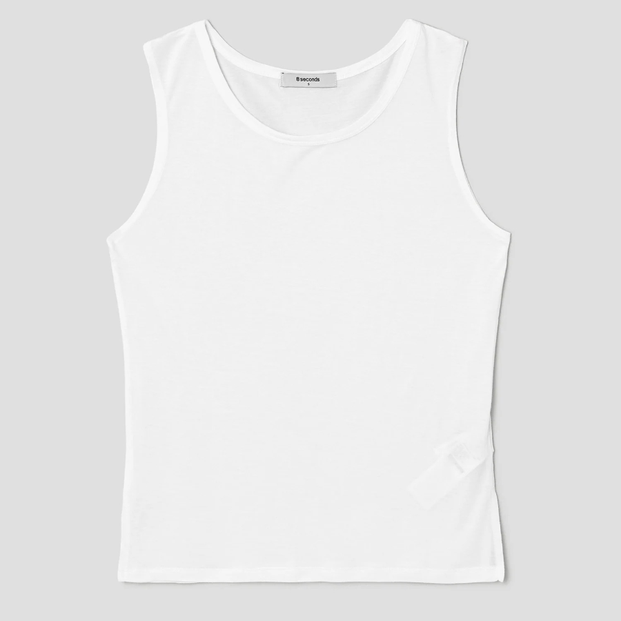 8 seconds Rayon Sleeveless — White