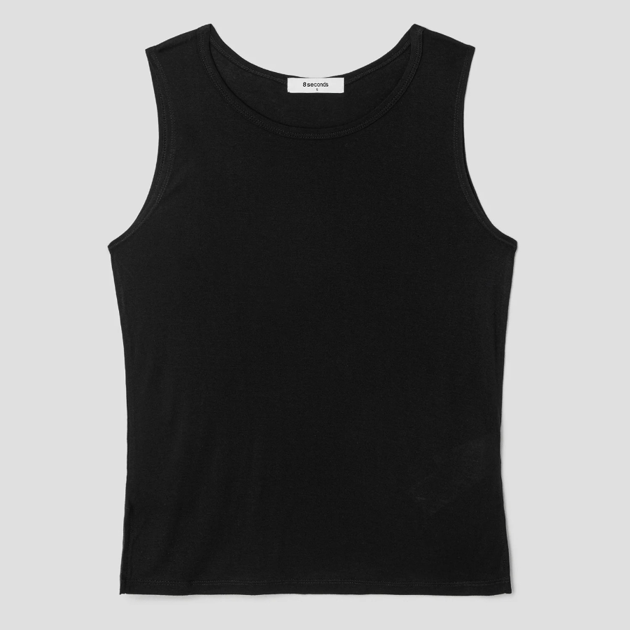 8 seconds Rayon Sleeveless — Black