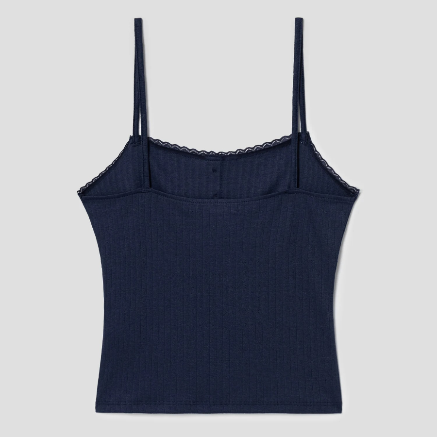 8 seconds  Button-Up Sleeveless Top — Navy