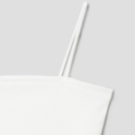 8 seconds Fine Ribbed Tube Top — White