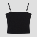 8 seconds Fine Ribbed Tube Top – Black