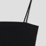 8 seconds Fine Ribbed Tube Top – Black