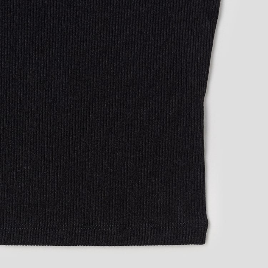 8 seconds Fine Ribbed Tube Top – Black