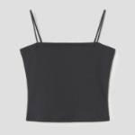 8 seconds Fine Ribbed Tube Top – Ash