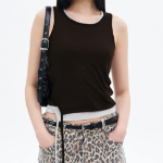 8 seconds Layered Hem Sleeveless Top – Brown