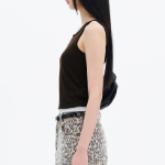 8 seconds Layered Hem Sleeveless Top – Brown