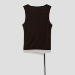 8 seconds Layered Hem Sleeveless Top – Brown