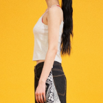 8 seconds Ribbon Pointelle Sleeveless Top – Grey