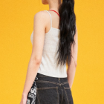 8 seconds Ribbon Pointelle Sleeveless Top – Grey