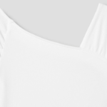 8 seconds Unbalanced Sleeve Top – White