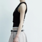 8 seconds Eyelet Point Sleeveless Top – Black