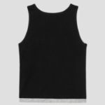 8 seconds Eyelet Point Sleeveless Top – Black