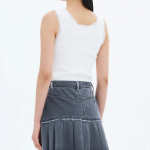 8 seconds Lettering Sleeveless Top – White