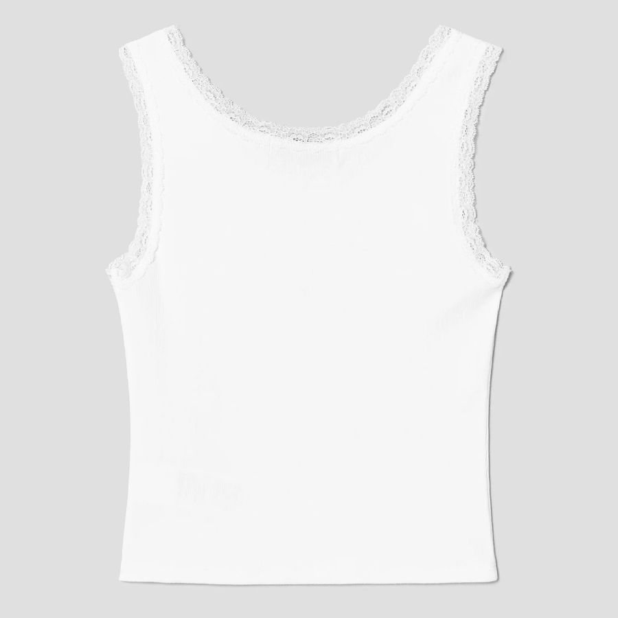 8 seconds Lettering Sleeveless Top – White