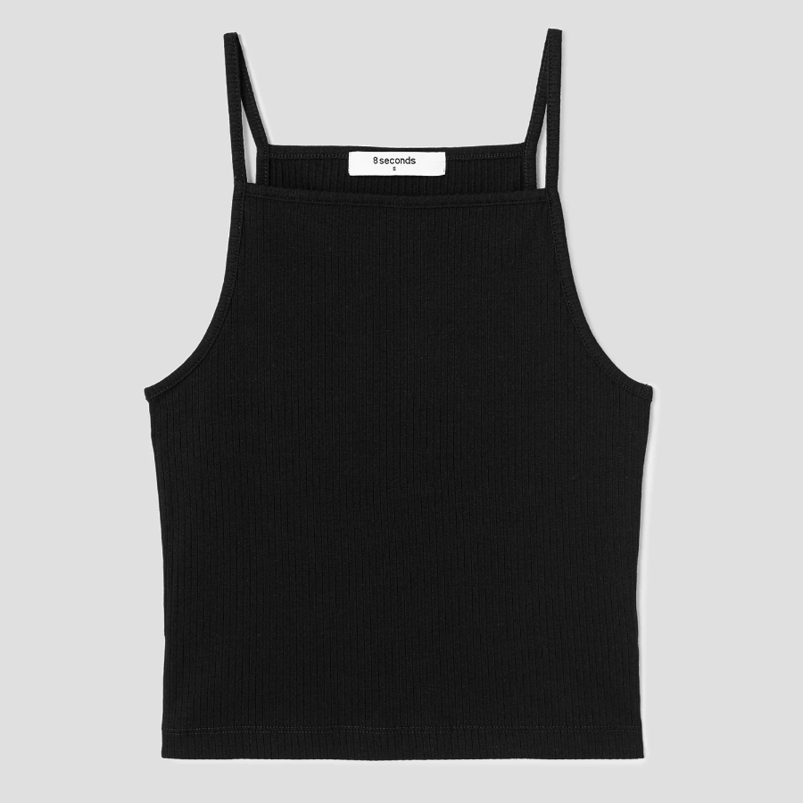 8 seconds Ribbed Set-Up Sleeveless – Black