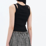 8 seconds Asymmetric Neckline Sleeveless – Black