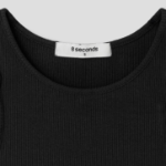 8 seconds Asymmetric Neckline Sleeveless – Black