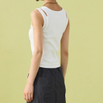 8 seconds Asymmetric Neckline Sleeveless – White