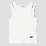 8 seconds Asymmetric Neckline Sleeveless – White