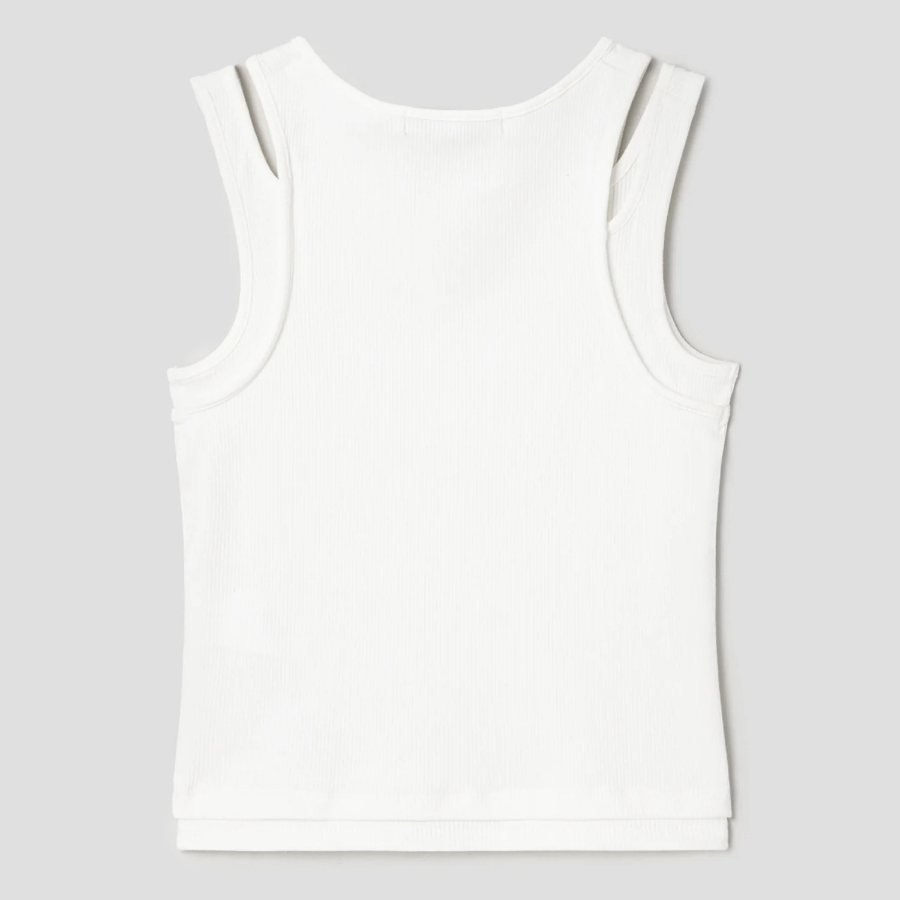 8 seconds Asymmetric Neckline Sleeveless – White
