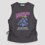 8 seconds Oversized Graphic Sleeveless – Ash