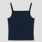 8 seconds Layered Dot Sleeveless Top – Navy