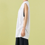 8 seconds Oversized Graphic Sleeveless T-shirt – White