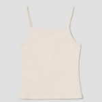 8 seconds Ribbed Button-Up Cardi Top – Beige