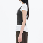 8 seconds Jersey Bustier Top – Dark Grey