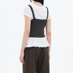 8 seconds Jersey Bustier Top – Dark Grey