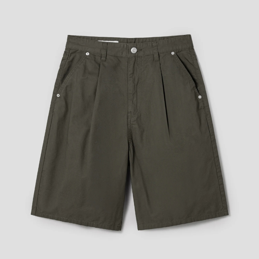 8 seconds Cotton-Washed Bermuda Shorts – Khaki
