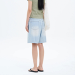 8 seconds Lightweight Denim Shorts – Sky Blue