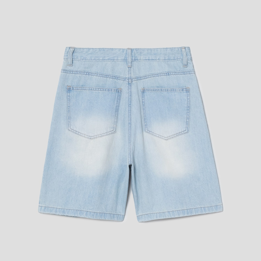 8 seconds Lightweight Denim Shorts – Sky Blue
